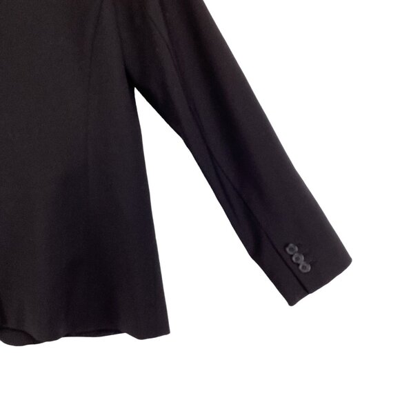 Talbots Womens Jacket Size 8 Black Wool Blend Blazer Tailored Silhouette - Picture 7 of 9